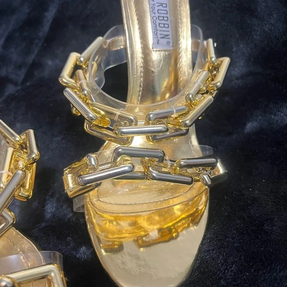 Cape Robbin Gold Chain Stiletto Heels - Picture 13 of 16